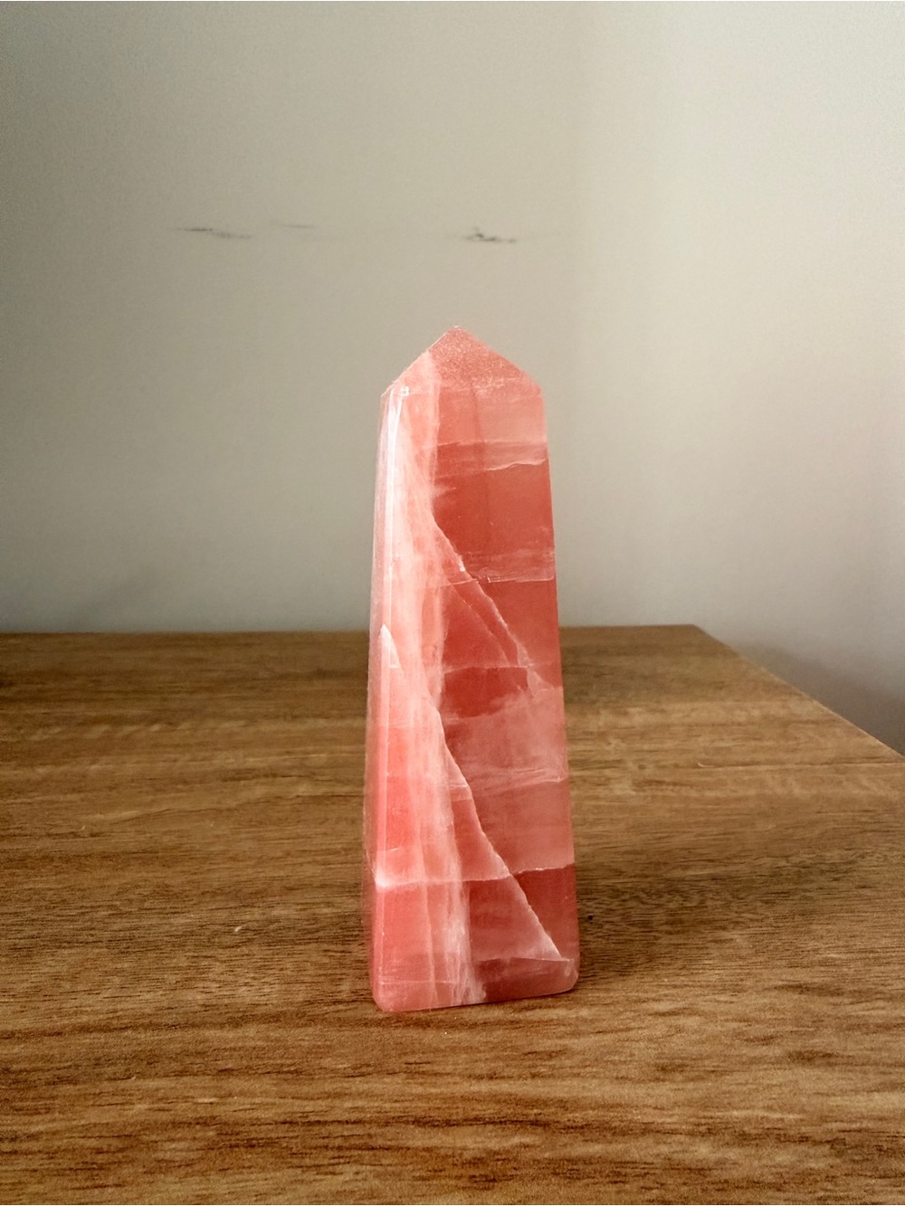 Pink Calcite Polished Tower